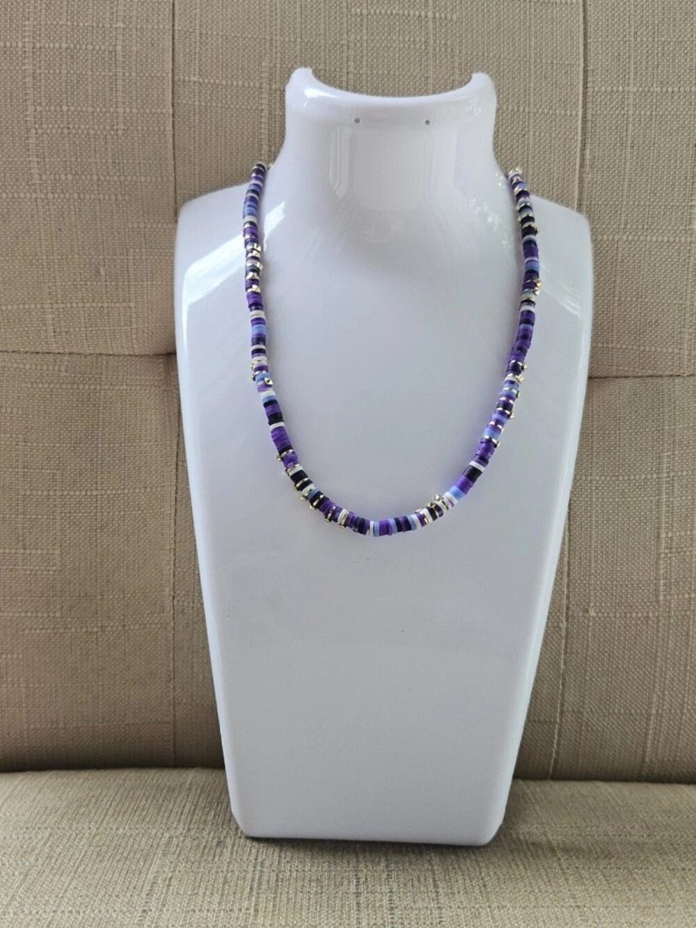Kate Spade Women Choker Necklace Beaded Purple Signed KS Fashion Length 14 in - Picture 2 of 12